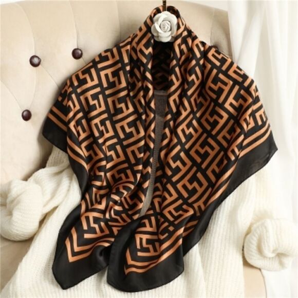 Miss Freya Women Satin Silk Square Scarf/Shawl - Picture 1 of 6
